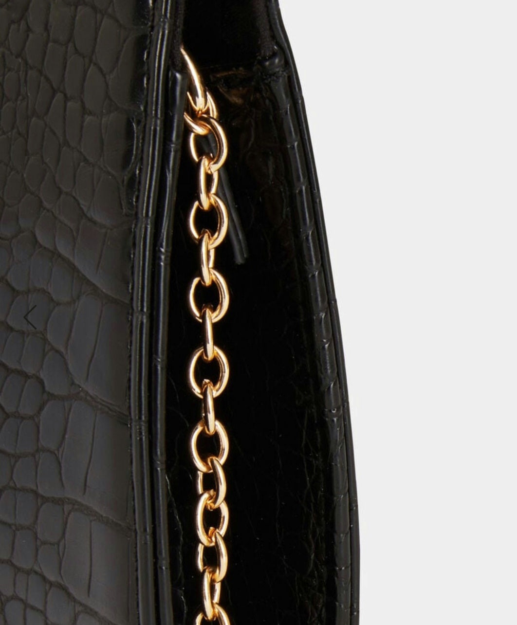 Bag croco maniglia acciaio