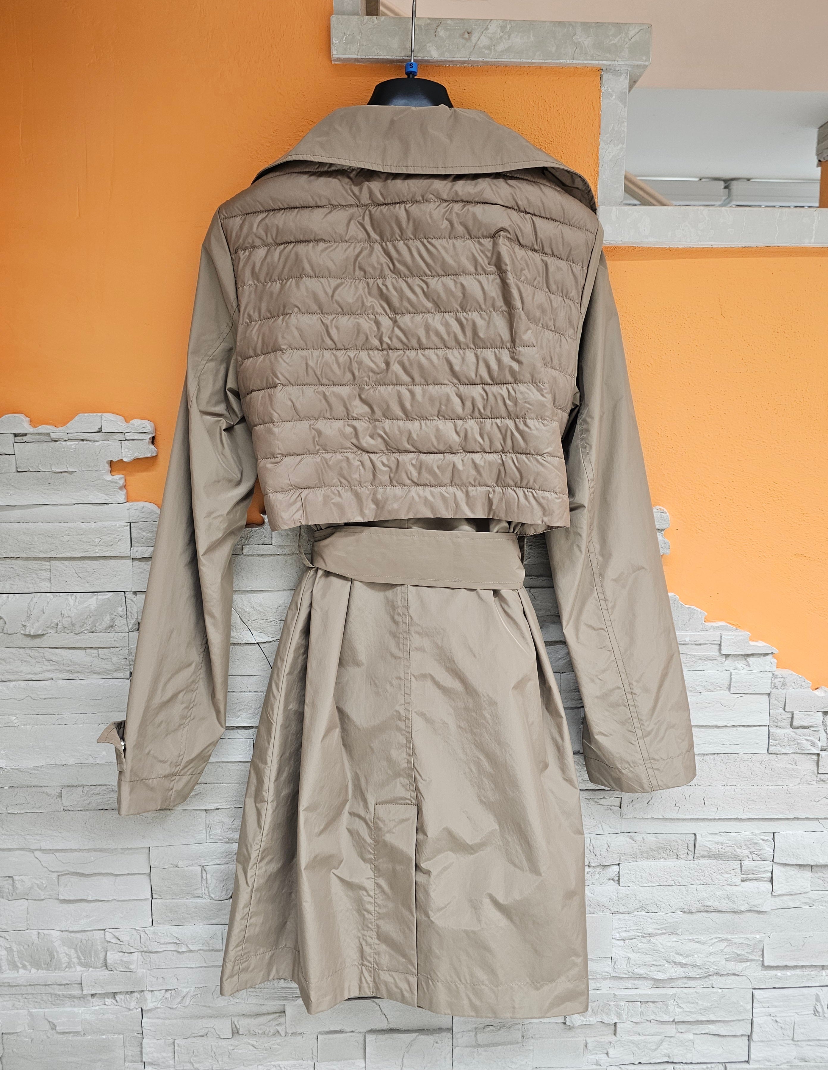 Trench retro trapuntato