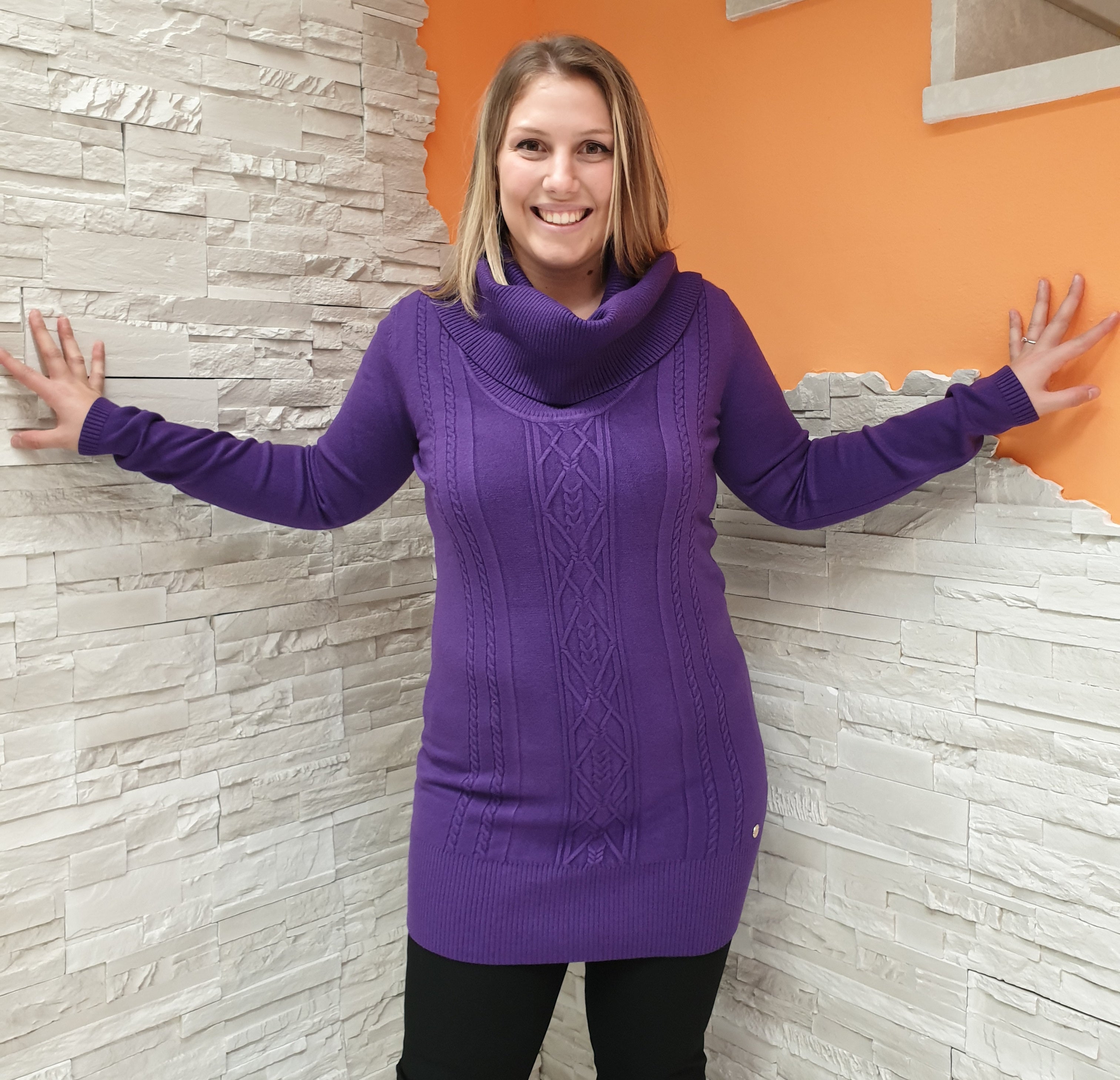 Maglia lunga viola