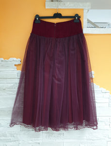 Gonna tulle bordeaux