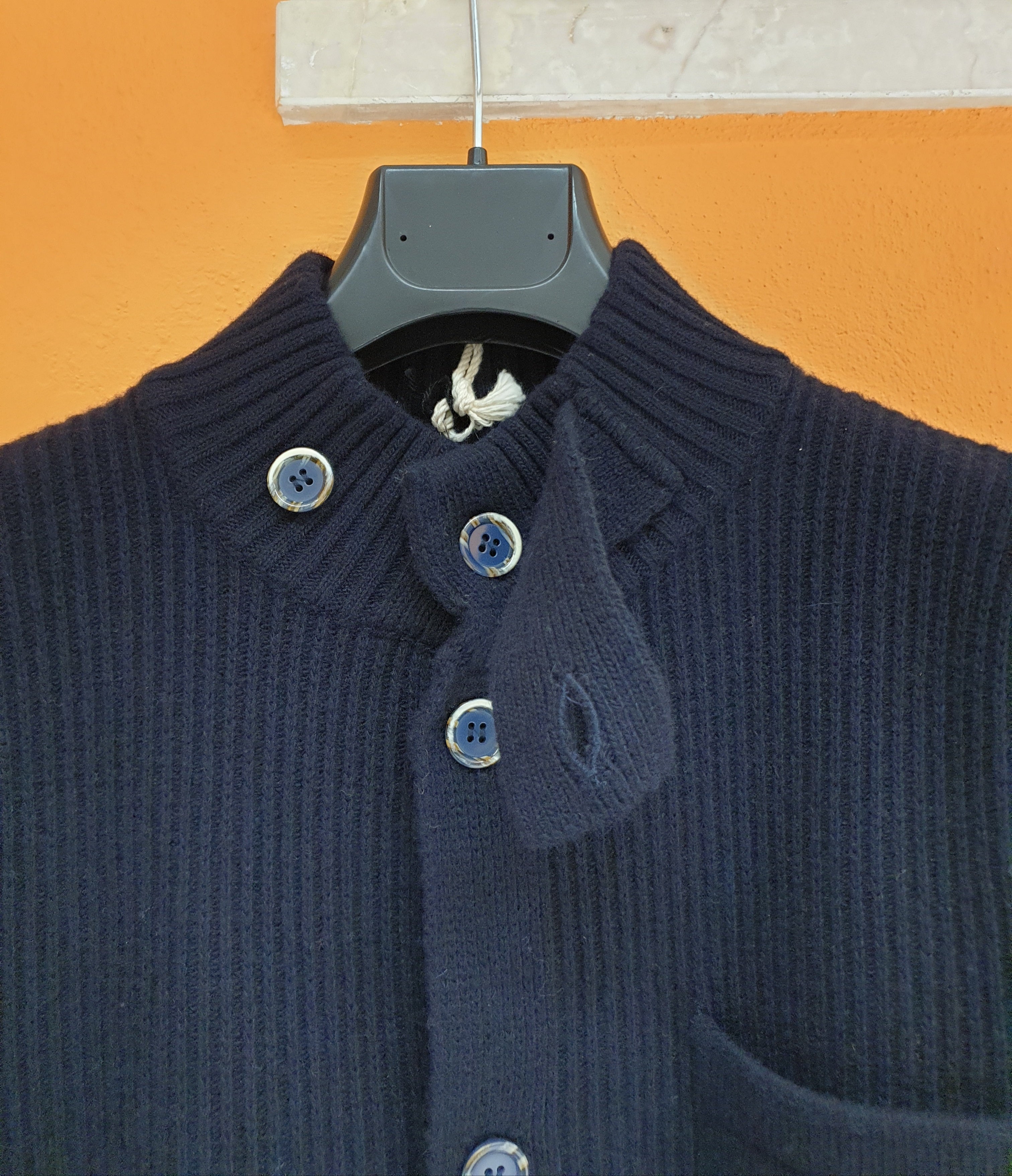 Maglione aperto blu