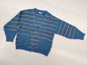 Cardigan tricot celeste